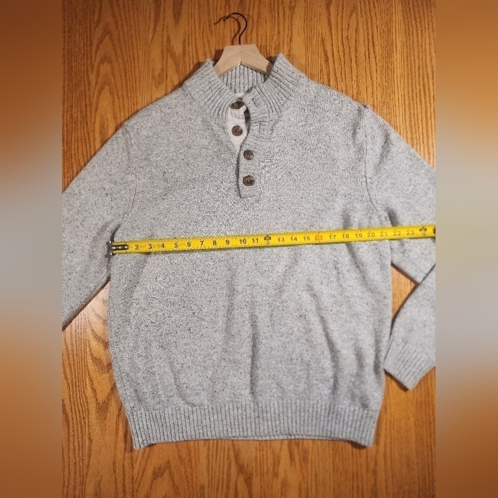 IZOD Men's Speckled MOCK NECK Sweater Size XL Long Sleeve GRAY - Picture 6 of 13